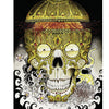 TattooIsMe by Schiffer Publishing, Ltd. features an ornate golden skull with red accents, smoke, and flowers. Inspired by international tattoo art, its detached dome and black-red shading create a mystical, eerie vibe.