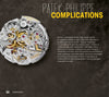 Close-up of an intricate watch movement with visible gears set against a dark background. Large text reads “Patek Philippe® Highlights,” featuring Schiffer Publishing, Ltd., and showcasing the renowned craftsmanship and innovation of Patek Philippe.