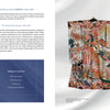 “The Guide to Kimono” by Schiffer Publishing, Ltd. is shown on a white background, featuring vibrant cover art with red, gold, and black kimono motifs. Text and a blue fact box are visible on the left side of the image.