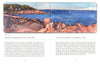 Two pages from Schiffer Publishing, Ltd.’s "Sketchbook Traveler New England" show a watercolor rocky shoreline with houses and lighthouse, labeled Fig. 13, plus columns titled “Homage to Bernard Chaet: Cape Ann” and “Labor Day, Monday, September 3, 2012.”.