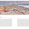 The Sketchbook Traveler New England by Schiffer Publishing, Ltd. features a watercolor of Cape Elizabeth, Maine’s rocky reddish shore beneath a pastel sky—ideal inspiration for your own travel sketchbook adventures.