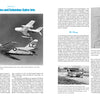 A black-and-white photo shows two Grumman FJ Fury jets in flight. "North American Aviation in the Jet Age, Vol. 2" by Schiffer Publishing, Ltd. features text, diagrams, and images about military aircraft and the FJ Fury jets.