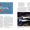 A two-page spread in *North American Aviation in the Jet Age, Vol. 2* (Schiffer Publishing, Ltd.) shows jets over ocean and coast, with text on Vigilante aircraft and military jet production at Columbus factory.