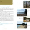 A page in "In My Footsteps" by Schiffer Publishing, Ltd. spotlights Nickerson State Park with photos, lake views, a sandy beach, pine trees, GPS coordinates, address, site details, and visitor info.