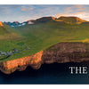 Aerial view of dramatic green cliffs rising from the Atlantic, a coastal village, and clouds over mountain tops. Text reads THE WILD ATLANTIC by Schiffer Publishing, Ltd.
