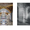 A grand hallway inspired by US capitol buildings dazzles with ornate ceilings, while on the right, Capitol America by Schiffer Publishing, Ltd. features a striking black-and-white photo of an arched stone corridor with stairs and double doors.