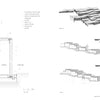 Section details and labeled drawings on the left, with 3D roof structures and site elevations on the right—perfect for fans of architectural detailing or the book "KKAA Kengo Kuma and Associates" by Schiffer Publishing, Ltd.