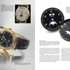 Two pages from "Understanding Wristwatches" by Schiffer Publishing, Ltd. showcase fine watches and vintage dials with detailed images and text on their history, features, and Swiss watchmaking, all set against a clean white background.