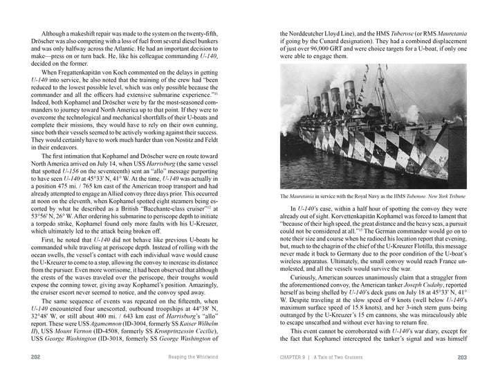 A black-and-white photo from "Reaping the Whirlwind" by Schiffer Publishing, Ltd. shows HMS Mantua at sea in WWI, its hull decorated with bold, angular dazzle camouflage patterns against submarine threats.
