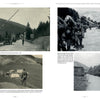 A collage from "Zollgrenzschutz" by Schiffer Publishing, Ltd. depicts black-and-white photos of soldiers at mountain border crossings, with guard posts, barriers, and patrols on scenic roads, likely from the 1930s-1940s.