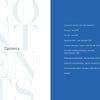 The table of contents for "Restoring Notre-Dame de Paris" by Schiffer Publishing, Ltd. lists sections like foreword, prologue, and chapters on the 2019 fire and 2019–2021 restoration, with large, faint "Contents" on a blue background.