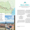 A spread from "On the Road—Traveling Europe in a Campervan" by Schiffer Publishing, Ltd. showcases a Romania-Moldova map, local highlights, food and town images, plus a facts box—ideal for planning your campervan adventure.