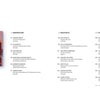Table of contents page for Interior Designers at Home by Schiffer Publishing, Ltd.: colorful abstract painting with orange, red, and yellow geometric shapes on the left; section titles Inspiration, Aesthetic, and Function on the right.