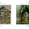 Magical Fairy Homes and Gardens by Schiffer Publishing, Ltd. features two enchanting fairy homes—one flat with pinecones and leaves, the other a rustic mini cottage in tree roots—perfect for magical garden displays.