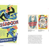 Broadway Poster Art by Schiffer Publishing, Ltd. features vibrant 1947 theatre posters, including a large Brigadoon musical print and three smaller ads for Command Decision, Alice in Wonderland, and High Button Shoes—a unique collectible set.