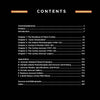 A table of contents page with white text on black lists chapters and sections about Glenn H. Curtiss, Curtiss Aerocar models, and related topics, plus page numbers, for "Curtiss Aerocar" by Schiffer Publishing, Ltd.