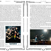 Two pages from "Hallowed by Their Name" (Schiffer Publishing, Ltd.) explore Iron Maiden’s music and early tours—one features a band photo, the other shows them performing live under bright lights before a massive crowd.