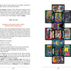 A vibrant illustrated diagram of ten interconnected squares in a cross shape, each with unique symbols, complements text on The Vedic Tarot by Schiffer Publishing, Ltd., covering Tarot traditions and the Tree of Life in Qabbalah.