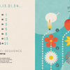 Left side: The Fibonacci sequence is shown as equations. Right side: Colorful flowers and a honeybee with spirals, illustrating how math patterns in nature are great for "The Mathematics of the Universe" by Schiffer Publishing, Ltd.—perfect for STEM resources.
