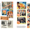 A magazine spread in Schiffer Publishing, Ltd.'s "Collecting Laurel and Hardy" showcases vintage posters, lobby cards, memorabilia, colorful photos, and promo items from their 1933 film “Sons of the Desert.”.