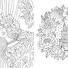 From Schiffer Publishing, Ltd., the Fairy Tales & Folklore Coloring Book features a detailed black-and-white line drawing of a woman with long hair sleeping in a floral bed surrounded by flowers and a castle—perfect for adult coloring enthusiasts.