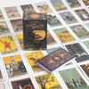 The Legend of Sleepy Hollow Tarot—Headless Horseman Edition by Schiffer Publishing, Ltd. is shown with its box and deck, surrounded by beautifully illustrated cards from this unique literary tarot set, all displayed face up.