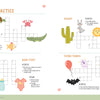 The KindKids Super Awesome Puzzle Collection by Schiffer Publishing, Ltd. offers brain-boosting crossword pages with four themes—aquatic critters, baby stuff, desert, and flying things—plus playful illustrations to engage young learners.