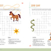 Explore brain-boosting fun with Schiffer Publishing’s KindKids Super Awesome Puzzle Collection—find cowboy hats, horses, and sheriffs in Wild West puzzles or snakes and leopards in Zoo Day, plus crossword clues in this kids activity book.