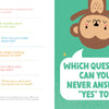 The "Cheeky Monkey - Hilarious Jokes, Puns, Riddles & Pranks" book by Schiffer Publishing, Ltd. features an upside-down cartoon monkey with a riddle and colorful kid-friendly jokes on a decorated page—perfect for young readers.