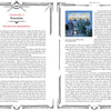 A spread from Hallowed By Their Name: The Unofficial Iron Maiden Bible (Schiffer Publishing, Ltd.) shows text with an ornate "CHAPTER 5 Powerslave" heading and a color photo of five men beneath a sign reading "IANNO.