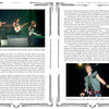 Two pages from "Hallowed By Their Name: The Unofficial Iron Maiden Bible" (Schiffer Publishing, Ltd.) show three guitarists on stage at left and a close-up of the lead singer at right, framed by text—possibly by Martin Popoff.