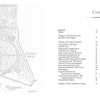 On the left, Stone Tapestry by Schiffer Publishing, Ltd. features a West Point Cemetery guide map with paths and sections; on the right, a table of contents lists chapters and notable individuals with page numbers.