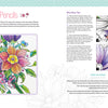 Create vibrant pink and purple flowers with green leaves using tips for blending and shading petals in the Funky Florals Art Coloring Book by Schiffer Publishing, Ltd. Includes floral coloring patterns and step-by-step techniques for adults.