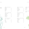 The Atlas of Elementary Botany by Jean-Jacques Rousseau (Schiffer Publishing, Ltd.) features illustrated tables of plant categories and species with green sketches, reflecting Enlightenment botany and plant collecting; page numbers are given for each entry.