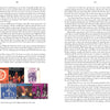 A collage of Deep Purple album covers appears at the bottom left, showcasing vibrant designs and band images. This image enhances two text-heavy pages from "Seven Decades of Deep Purple" by Schiffer Publishing, Ltd., highlighting the band's rock legacy.