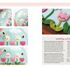 Felt Craft Fun by Schiffer Publishing, Ltd. offers step-by-step instructions to stitch and assemble cheerful felt flowers and leaves on light blue fabric, with close-up images, tips for crafting with kids, and ideas for beginner embroidery projects.