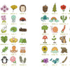 KindKids Let’s Draw Nature by Schiffer Publishing, Ltd. is a kids activity book with an illustrated chart of 48 whimsical plants, animals, and insects—like sunflower, ladybug, cactus, and penguin—to inspire creative step-by-step drawing.