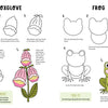 With KindKids Let's Draw Nature by Schiffer Publishing, Ltd., kids can follow easy steps to draw and color a pink foxglove flower and a big-eyed green frog—fun activities that inspire creativity on every page!.