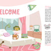 A cute pastel illustration of a cozy bedroom with fun details introduces "KindKids Let's Draw Cute Stuff" by Schiffer Publishing, Ltd.—the perfect way for kids to start their step-by-step drawing adventure!.