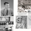 Apollo 7 in Photographs by Schiffer Publishing, Ltd. features black-and-white images of NASA engineer Rocco Petrone, control room officials, a spacesuited astronaut, a motorcade, and highlights from the historic moon-landing program.