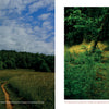 Two images: left, a narrow trail winds through a grassy meadow to a forest; right, a shaded path curves in the woods—both scenes capturing the serene landscapes featured in "The Appalachian Trail" by Schiffer Publishing, Ltd.