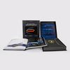 The Automobili Lamborghini Special Edition by Schiffer Publishing, Ltd. features a book, booklet, illuminated emblem, exclusive sketches, and signature—all in a collector’s box celebrating the stories and images of Lamborghini supercars.