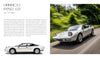 The Automobili Lamborghini Special Edition by Schiffer Publishing, Ltd. is shown in two photos: left, parked in profile against a white background; right, seen driving on a road from the front left side.