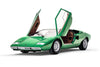 The Automobili Lamborghini Special Edition by Schiffer Publishing, Ltd. features a classic green Countach luxury sportscar with iconic scissor doors open, showcased on a white background.
