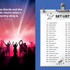 Under pink and blue lights, concert-goers cheer beside a quote about country songs. Nearby, a set list of 30 legendary artists inspires the Ultimate Country Legends Coloring Book by Schiffer Publishing, Ltd., shown against a blue background.