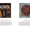 Left: A still life quilt with jug, corn, and basket under a patchwork sky; right: orange cat and spinning wheel. "Stitching Together History" by Schiffer Publishing, Ltd. showcases Virginia quilts inspired by county heritage and local artists.