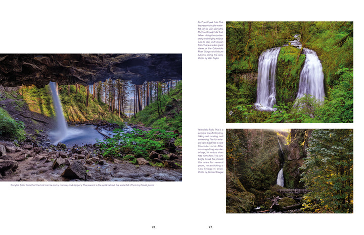 Oregon Waterfalls by Schiffer Publishing, Ltd. captures the stunning beauty and power of Oregon’s waterfalls in a breathtaking collage, showcasing nature’s elegance in one unforgettable scene.