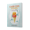 Cape Cod Cones by Schiffer Publishing, Ltd. is a field guide featuring an illustrated ice cream cone on a blue and white striped cover, ideal for Cape Cod ice cream fans.