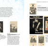 A two-page spread from Punk and New Wave Record Ads (Schiffer Publishing, Ltd.) features text and images of album covers and posters, showcasing the influence of graphic design on music against a white background.
