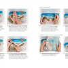 Six panels from "Needle Felting Through the Seasons" by Schiffer Publishing, Ltd. show step-by-step needle felting of a beach landscape—adding green wool for grass, making a tiny sailboat, and framing the art amid blue sky, sea, and sandy shore.